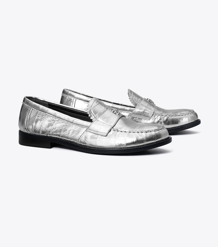 TORY BURCH WOMEN'S CLASSIC LOAFER - Silver