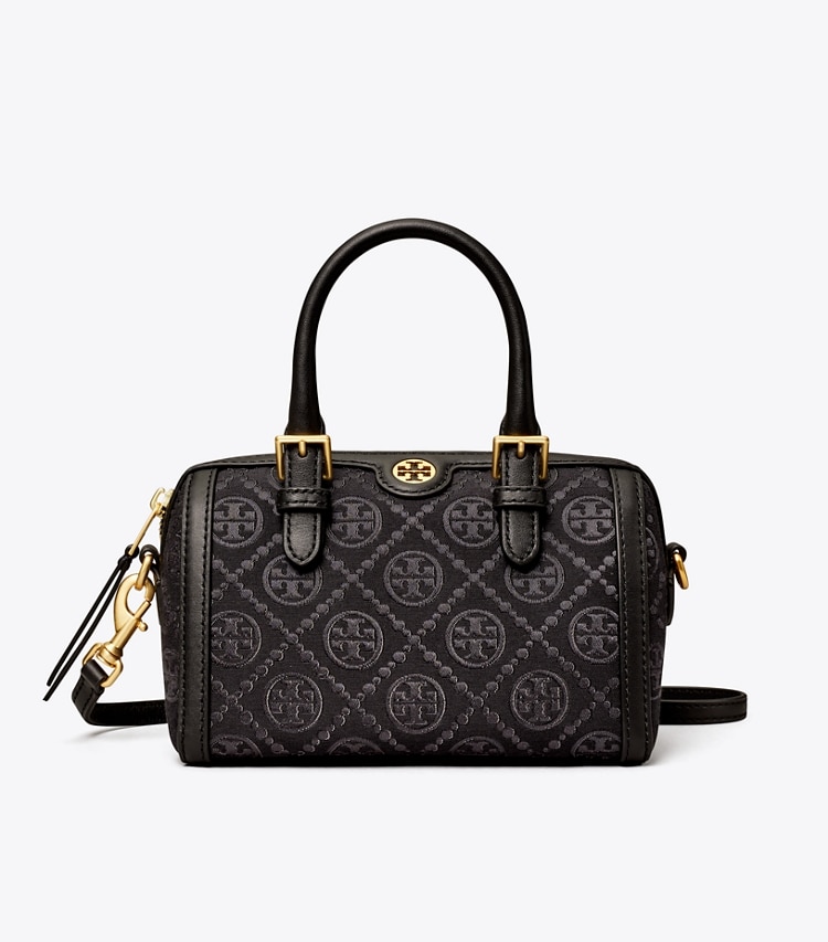 TORY BURCH WOMEN'S MINI T MONOGRAM BARREL BAG - Black