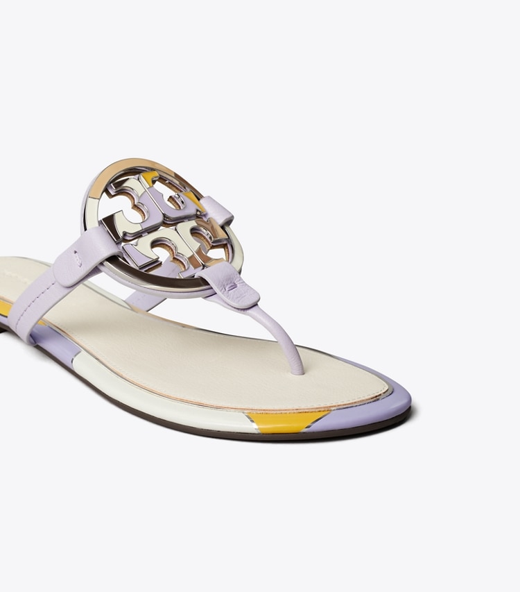 TORY BURCH WOMEN'S MILLER ENAMEL LOGO SANDAL - Spring Lavender