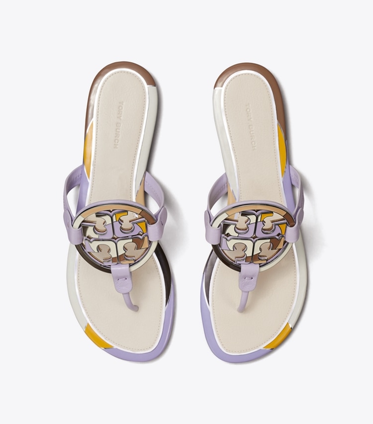 TORY BURCH WOMEN'S MILLER ENAMEL LOGO SANDAL - Spring Lavender