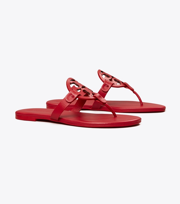 TORY BURCH WOMEN'S MILLER SOFT SANDAL - Tory Red - Click Image to Close