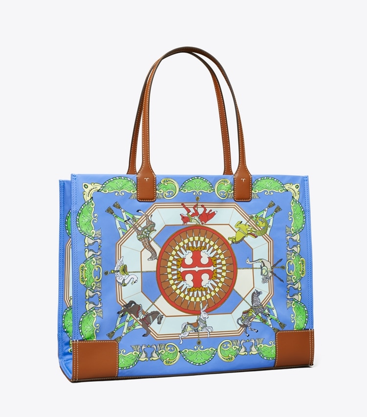 TORY BURCH WOMEN'S ELLA PRINTED TOTE - Blue Carousel