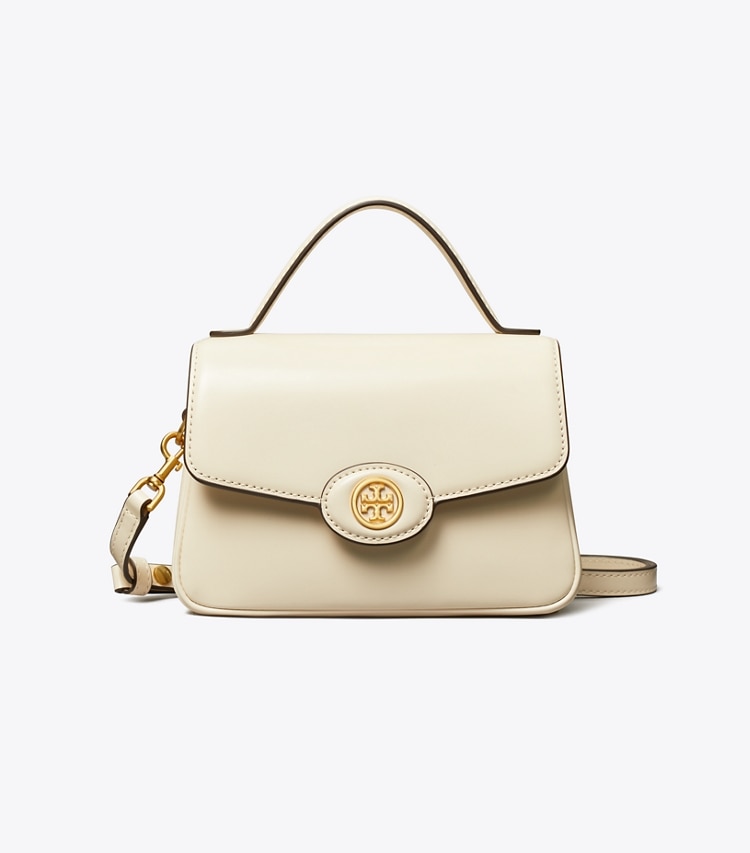 TORY BURCH WOMEN'S SMALL ROBINSON SPAZZOLATO TOP-HANDLE BAG - Light Cream