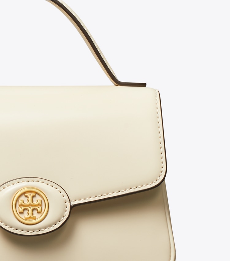 TORY BURCH WOMEN'S SMALL ROBINSON SPAZZOLATO TOP-HANDLE BAG - Light Cream