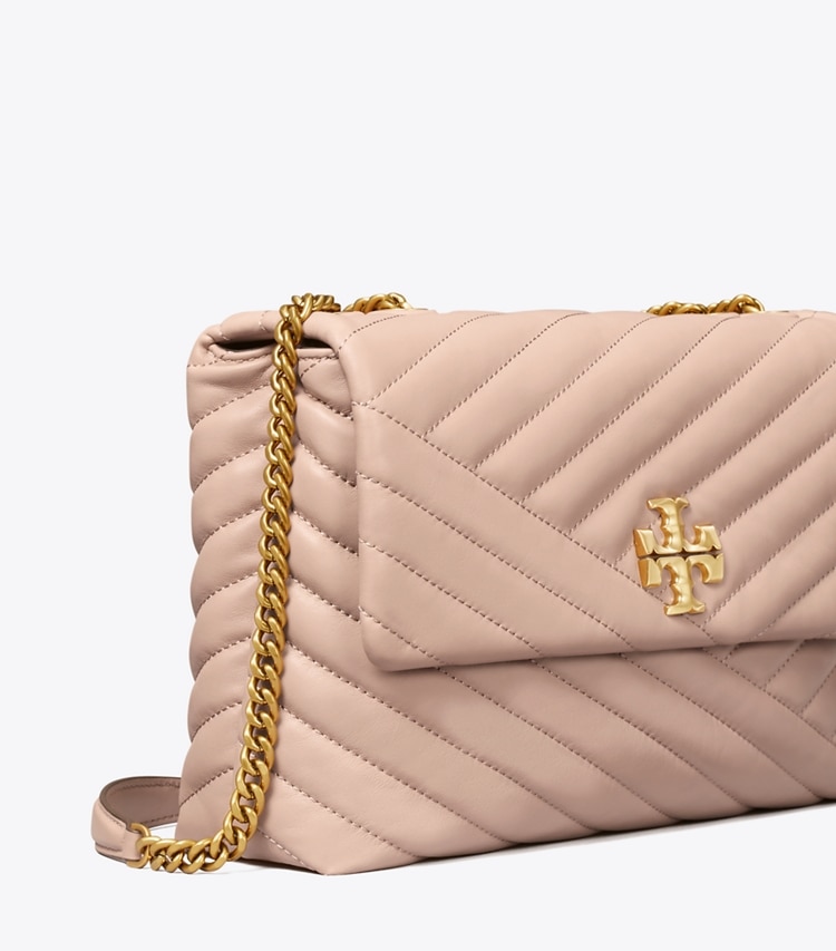 TORY BURCH WOMEN'S KIRA CHEVRON CONVERTIBLE SHOULDER BAG - Devon Sand