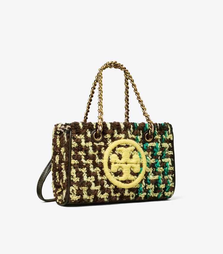 TORY BURCH WOMEN'S MINI FLEMING SOFT TWEED CHAIN TOTE - Multi - Click Image to Close