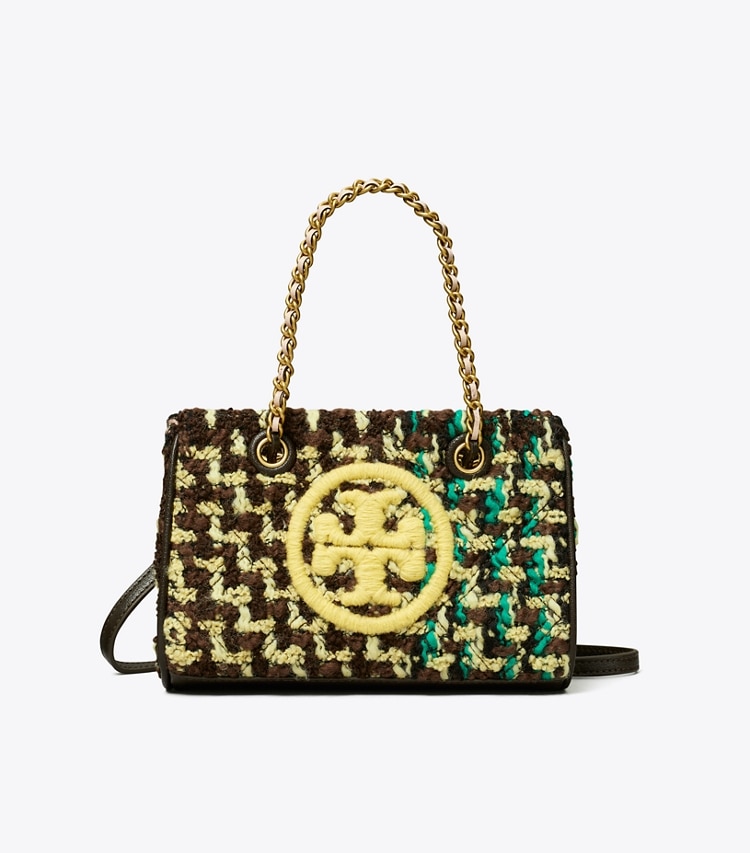 TORY BURCH WOMEN'S MINI FLEMING SOFT TWEED CHAIN TOTE - Multi