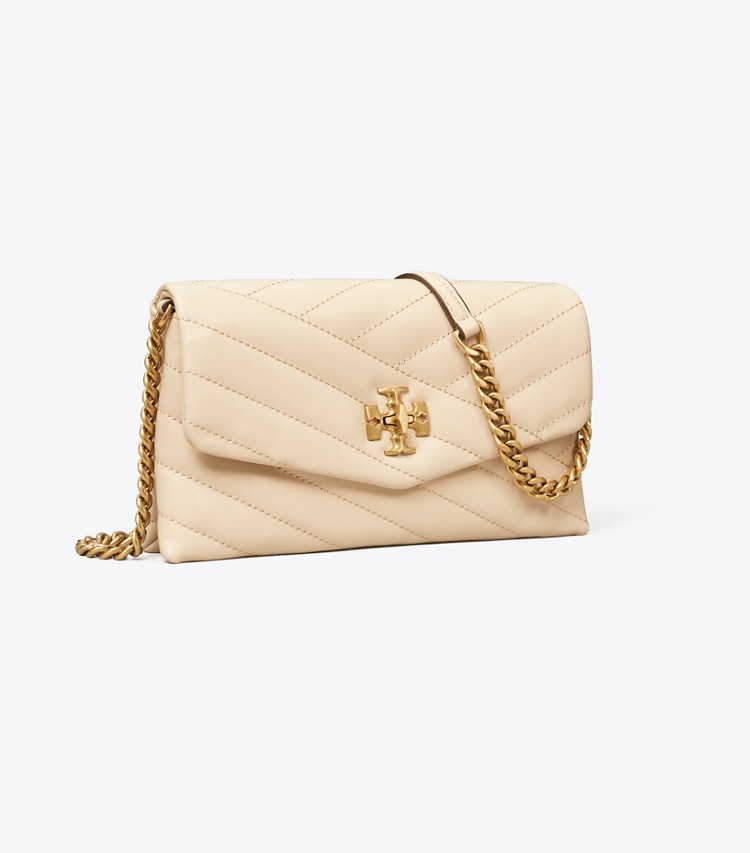 TORY BURCH WOMEN'S KIRA CHEVRON CHAIN WALLET - New Cream