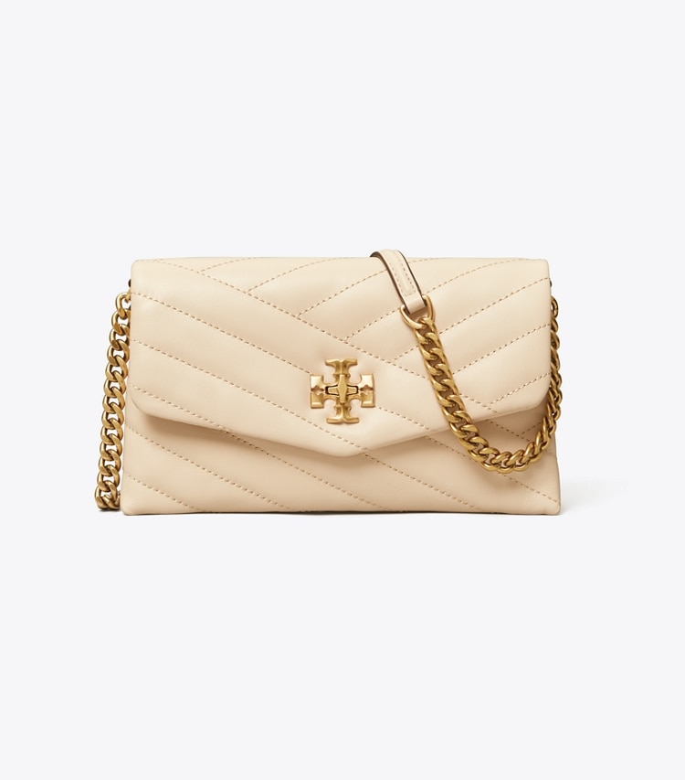 TORY BURCH WOMEN'S KIRA CHEVRON CHAIN WALLET - New Cream