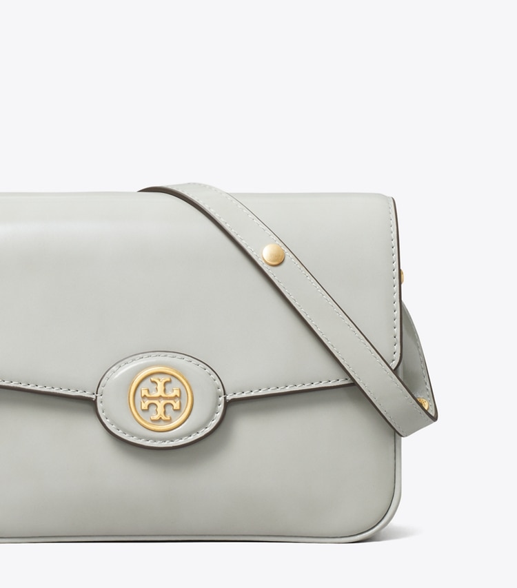 TORY BURCH WOMEN'S ROBINSON SPAZZOLATO CONVERTIBLE SHOULDER BAG - Light Granite